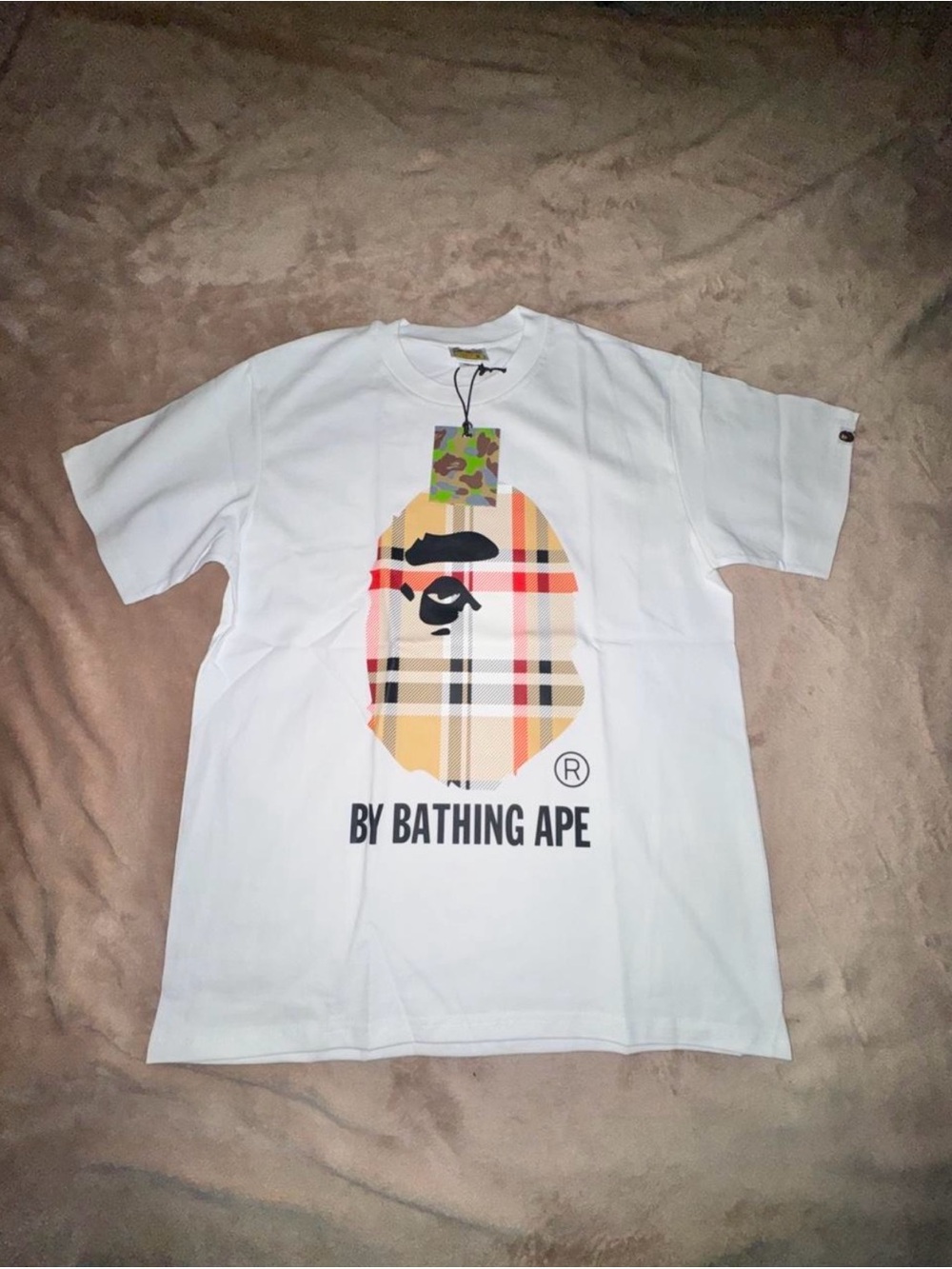 By Bathing Ape White Logo Graphic Short Sleeve Tee